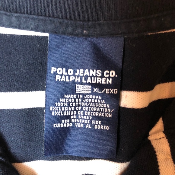 π Vintage π Ralph Lauren Striped Polo - Picture 3 of 5